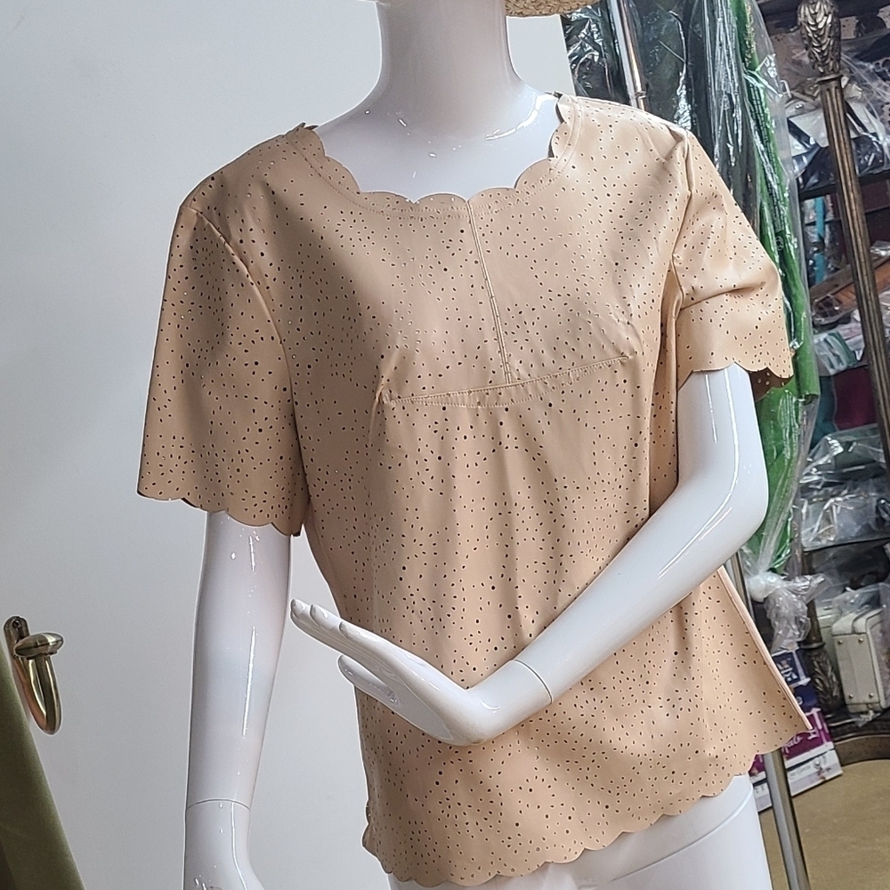 BCBG MaxAzria Laser Cut Tulum Shirt